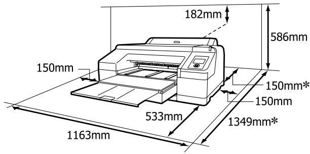 EPSON SC-P5000 - Espace d'installation - 1