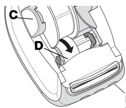 DYMO LABELWRITER 550 TURBO - Pour charger un rouleau d'étiquettes - 3