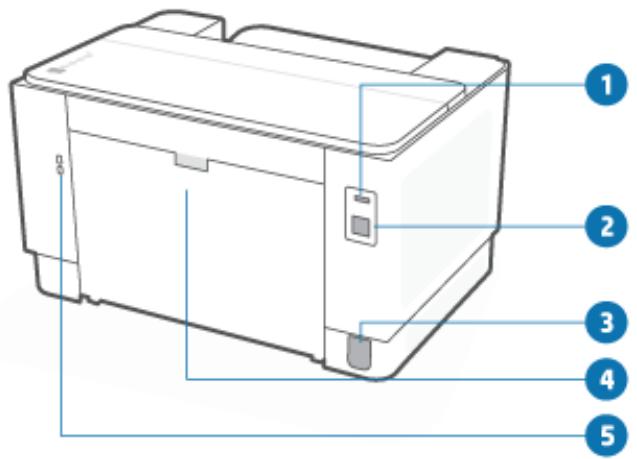 HP M209DW - Face arrière de l'imprimante - 1