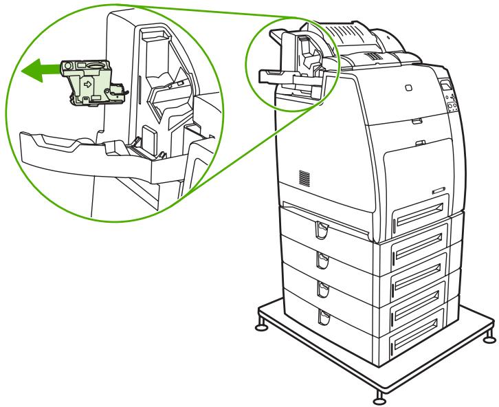 HP LASERJET COLOR 4700N - Chargement d'une nouvelle cartouche d'agrafes - 3