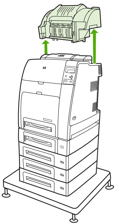 HP LASERJET COLOR 4700N - Elimination des bourrages dans le bac d'empilement/agrafeuse - 4