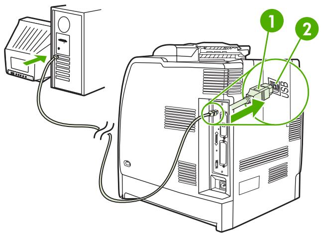 HP LASERJET COLOR 4700N - Configuration USB - 1