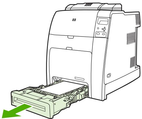 HP LASERJET COLOR 4700N - Retirez le bac de l'imprimante. - 1