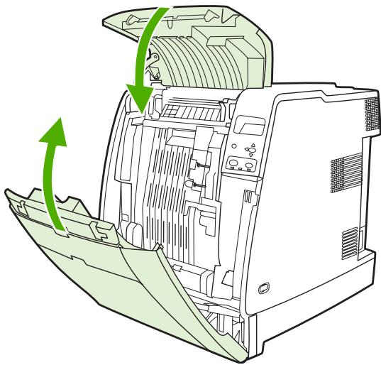 HP LASERJET COLOR 4700N - Elimination d'un bourrage dans la zone du capot supérieur - 7