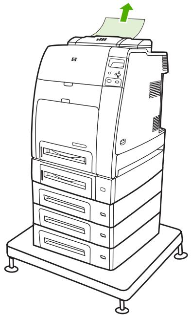 HP LASERJET COLOR 4700N - Saisissez les poignées du bac d'empilement/agrafeuse et retirez-le du corps de l'imprimante. - 4
