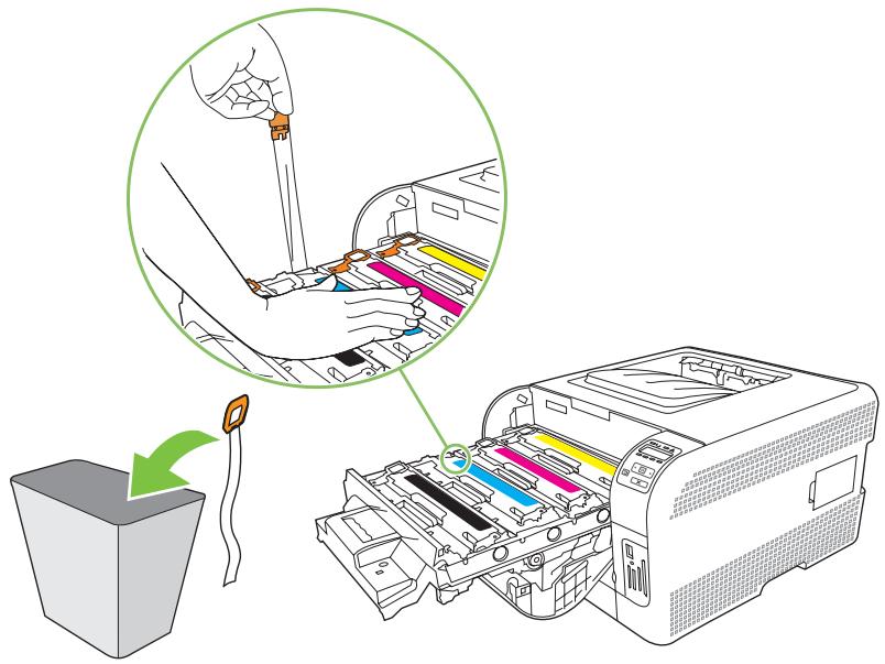 HP LASERJET CP1515N - Remplacer les cartouches d'impression - 8