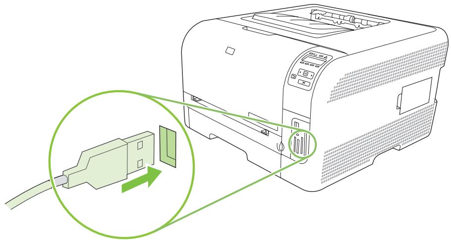 HP LASERJET CP1515N - Connexion d'un apparéil photo ou d'un caméscope numérique au produit - 1