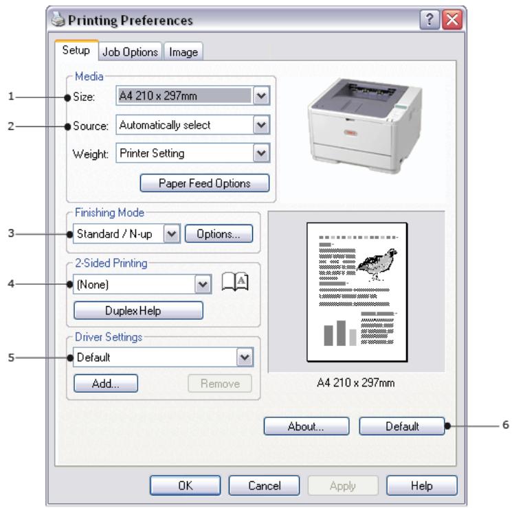 OKI B401D - Onglet configuration - 1