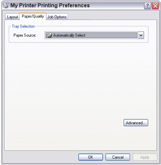 OKI B401D - Onglet Papier/Qualité - 1