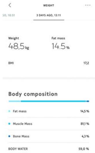 NOKIA BODY CARDIO - Modification de votre objectif de poids - 2