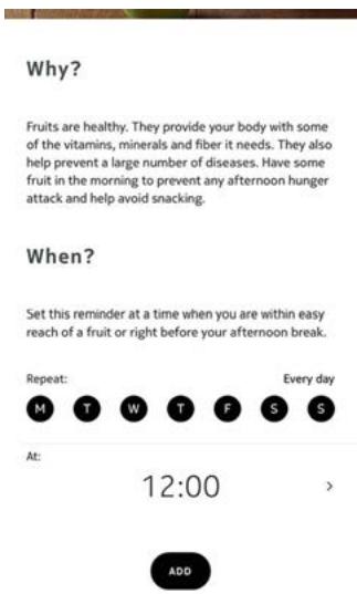 NOKIA BODY CARDIO - Configuration des rappels - 3