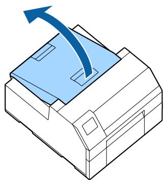 EPSON COLORWORKS CW-C6000PE - Ouverture du couvercle à l'aide du levier avant - 1