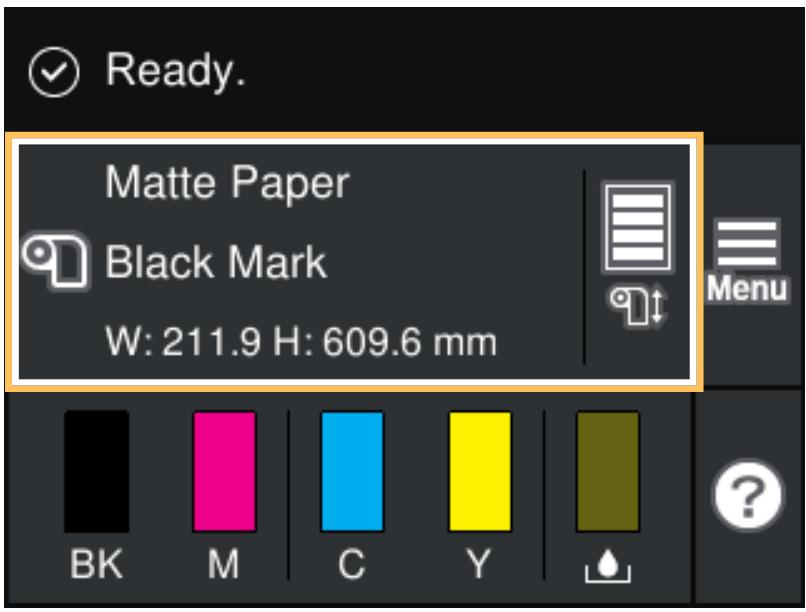 EPSON COLORWORKS CW-C6000PE - Vérification des informations sur le papier - 1