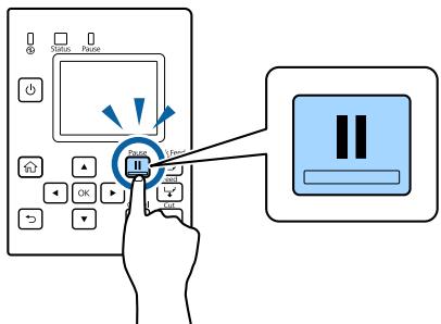 EPSON COLORWORKS CW-C6000PE - Appuyez sur la touche Pause. - 1