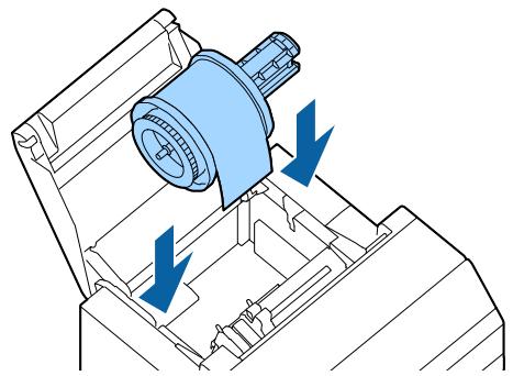 EPSON COLORWORKS CW-C6000PE - Chargement du papier (modèle coupe-papier automatique - approvisionnement de l'intérieur) - 5