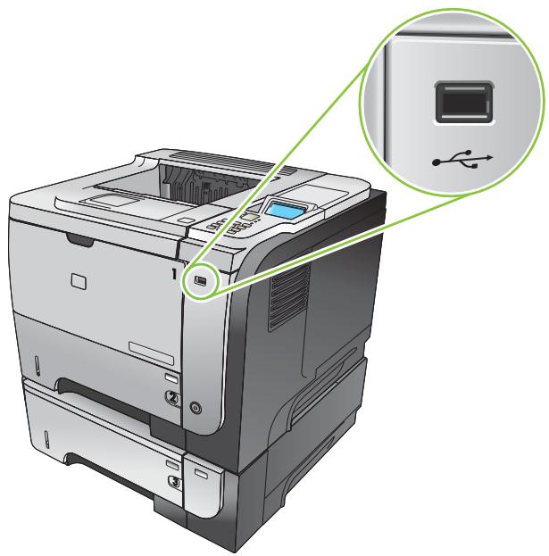 HP LASERJET P3015 - Impression directe par clé USB - 1