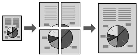 EPSON AL-M310DTN - Impression de données d'une seule page sur plusieurs feuilles (impression d'un poster) - 1
