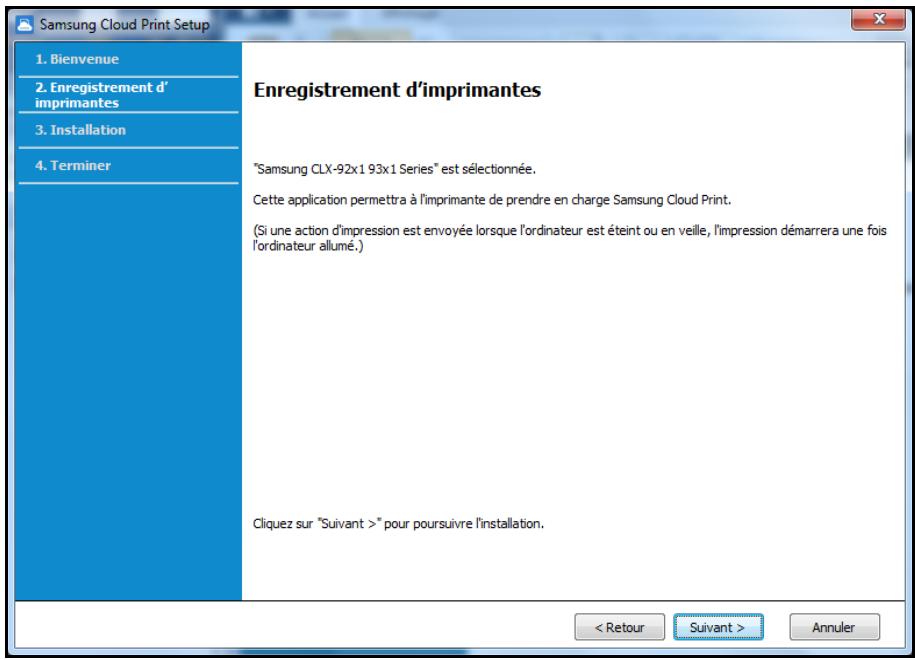 SAMSUNG PROXPRESS SL-M3320ND - Installation de Samsung Cloud Print - 5