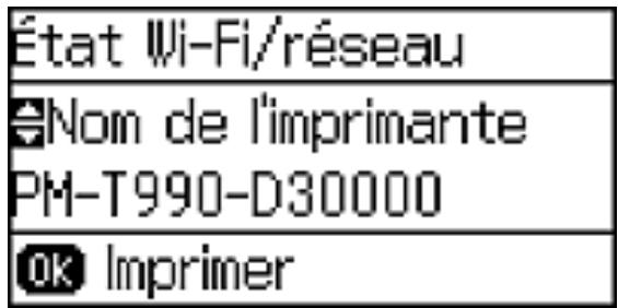 EPSON WF-6090D2TWC - Impression d'une feuille d'état réseau - 1