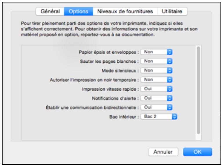 EPSON WF-6090D2TWC - Impression avec des cartouches d'encre couleur épuisées - OS X - 1