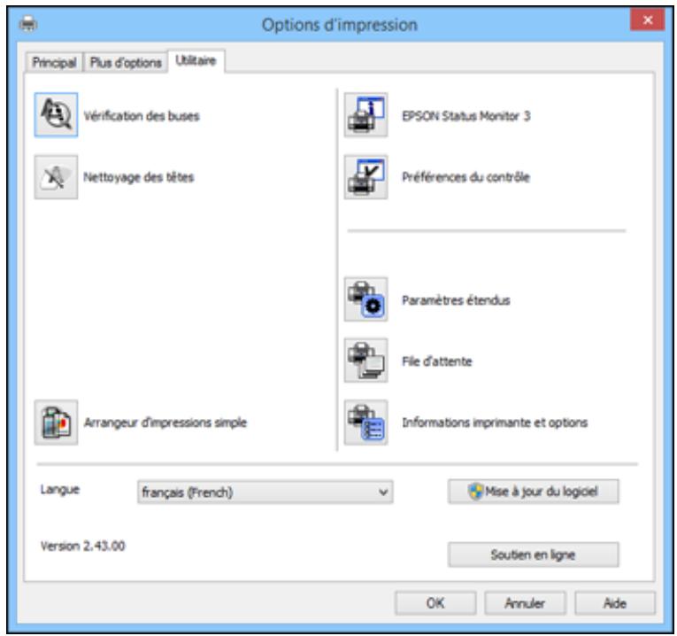 EPSON WF-6090D2TWC - Sélection des paramètres étendus - Windows - 1