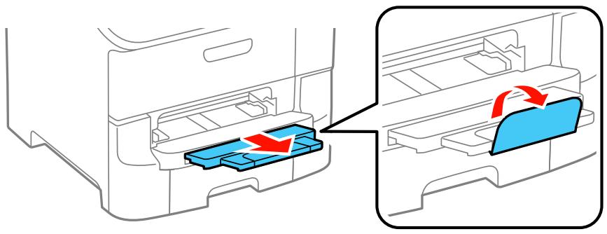 EPSON WF-6090D2TWC - Chargement de papier dans la fente d'alimentation de papier avant - 1