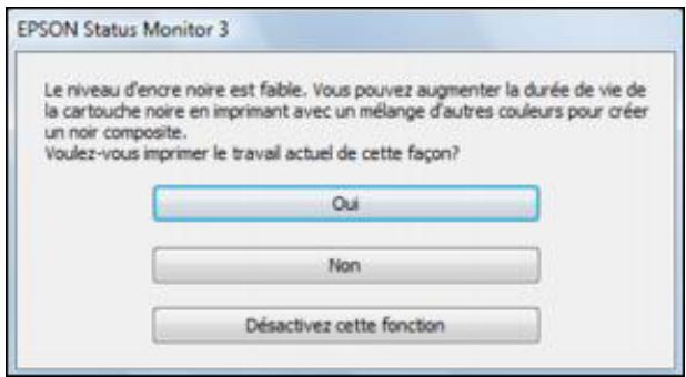EPSON WF-6090D2TWC - Préservation de l'encre noire sous Windows - 1