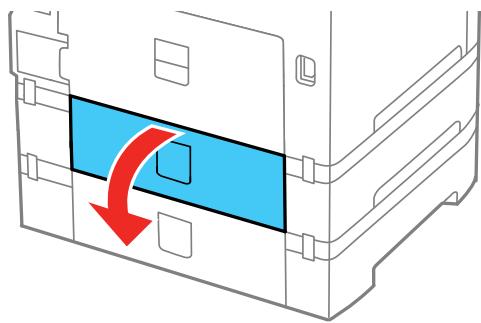 EPSON WF-6090D2TWC - Problème de bourrage papier dans le capot arrière (E) de l'unité de bac papier optionnelle - 1