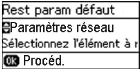 EPSON WF-6090D2TWC - Réinitialisation des paramètres par défaut du panneau de commande - 1