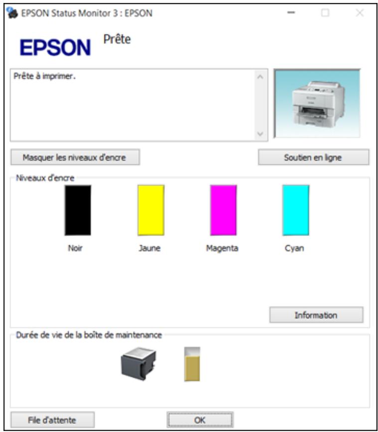 EPSON WF-6090D2TWC - Cette fenêtre s'affiche : - 1