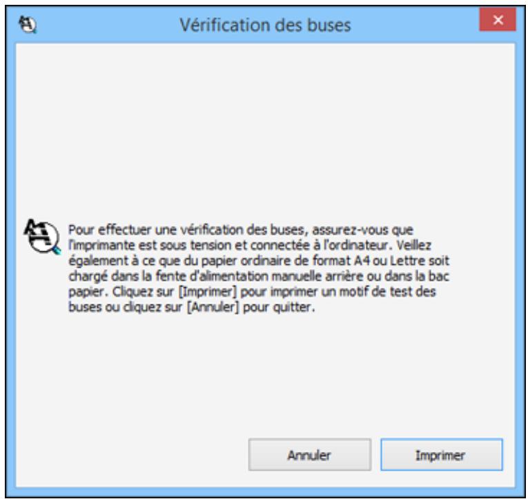 EPSON WF-6090D2TWC - Vérification des buses en utilisant un utilitaire de votre ordinateur - 1