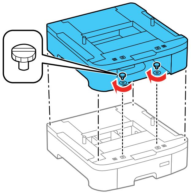 EPSON WF-6090D2TWC - Installation des unités de bac papier optionnelles - 4