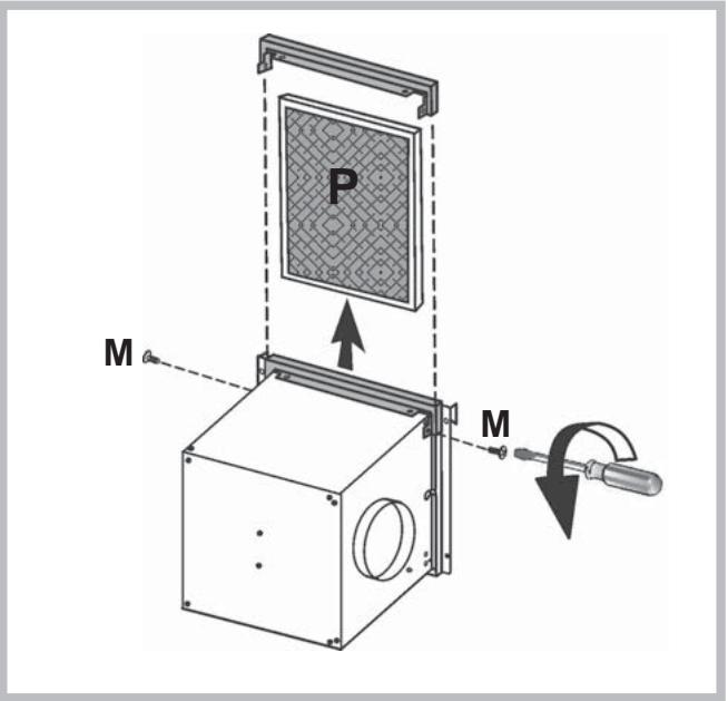 BEST Strip Vetro HF Bianco 90  -  07758051 - Replacing the charcoal filter (P) - 1