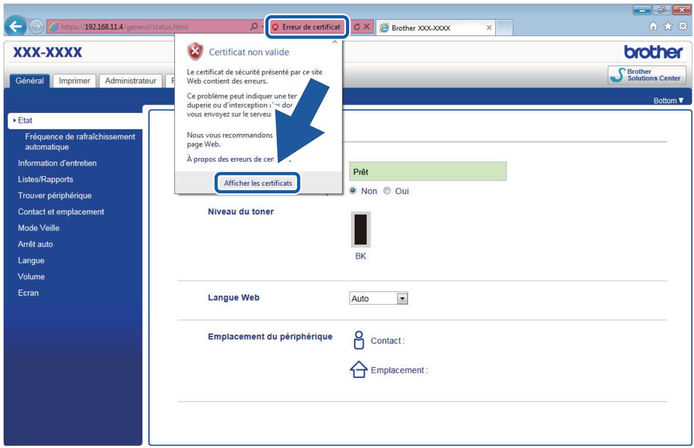 BROTHER HL-L6400DWT - Installer le certificat auto-signé pour les utilisateurs Windows® munis de droits d'administration - 6