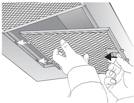 SIEMENS LC8L950 - Aus- und Einbauen der Metall-Fettfilter: - 1