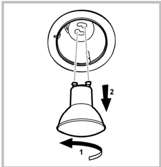 SCHOLTES HL458 - Um die Lampe zu befestigen: - 1