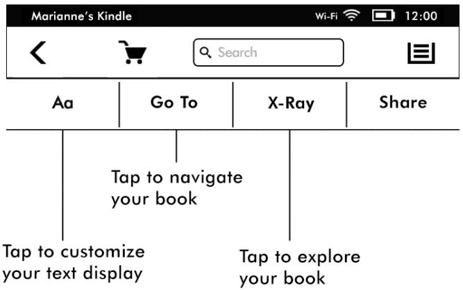 AMAZON KINDLE TOUCH 6 - Toolbars - 2