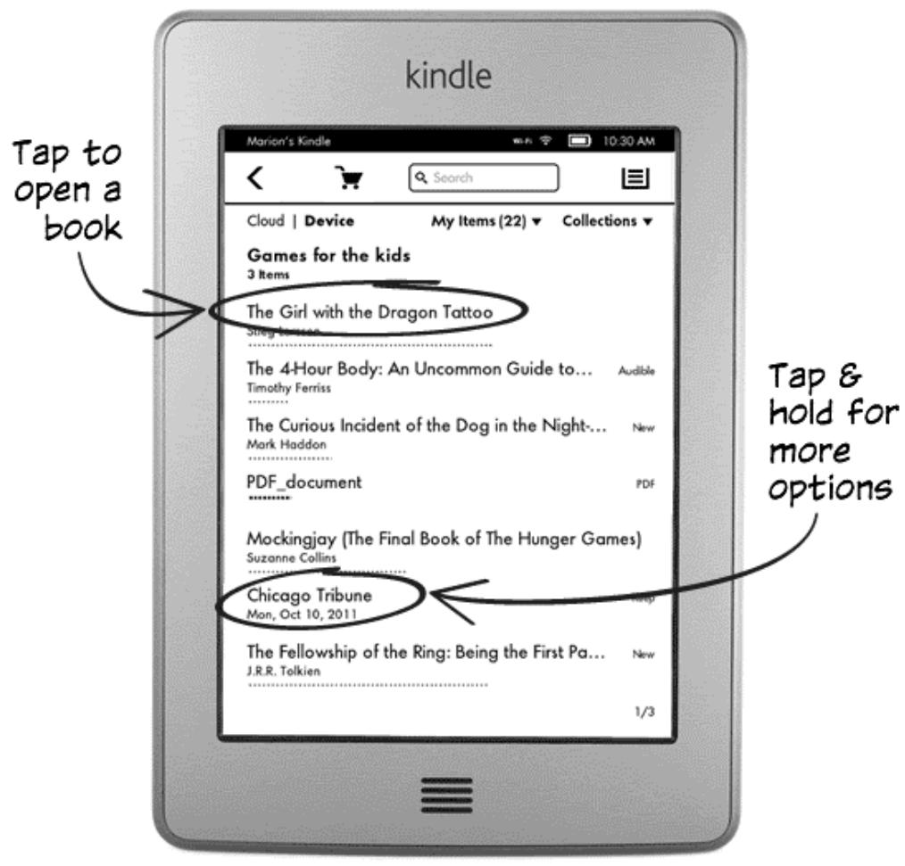 AMAZON KINDLE TOUCH 6 - Open and organize your Library in Home. - 1