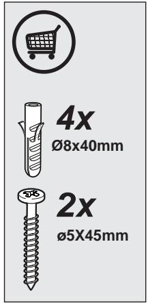 4x Ø8x40mm 2x Ø5X45mm