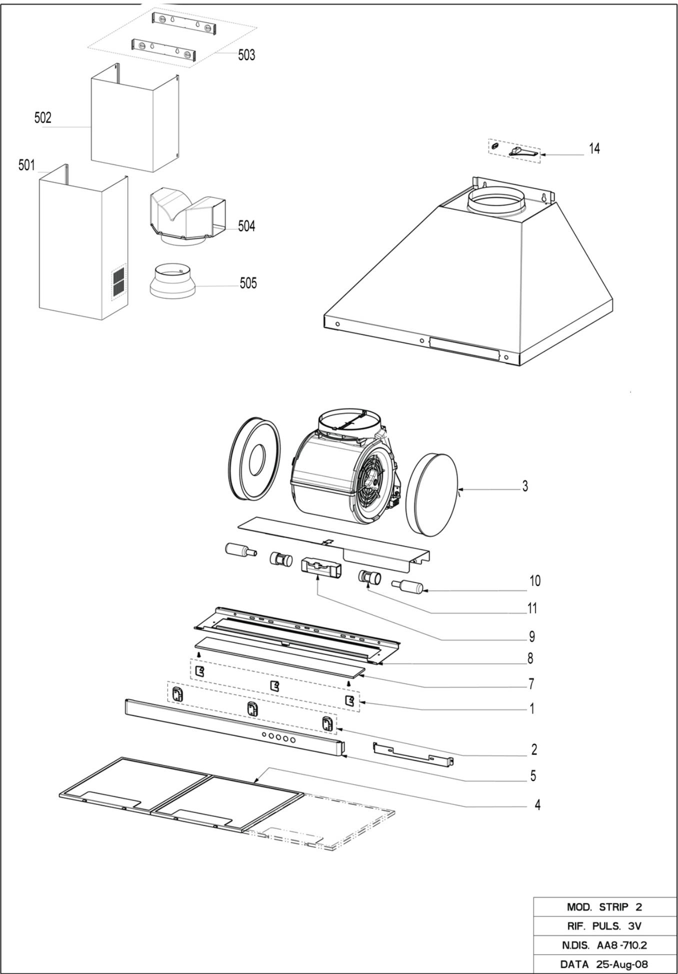 FRANKE LINFA FDL 964 XS - KEY WIRING DIAGRAM - 19