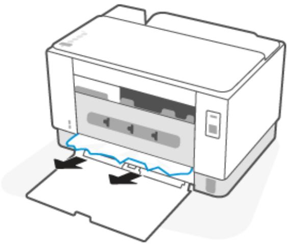 HP LASERJET M209DW - Élimination des bourrages dans l'unité recto-verso arrière - 1