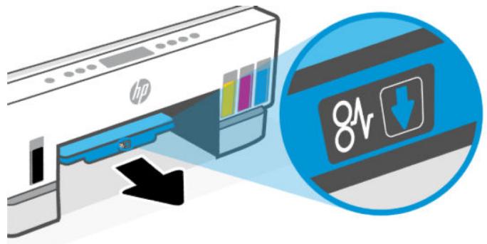 HP SMART TANK 7306 - Élimination d'un bourrage papier du bac - 2