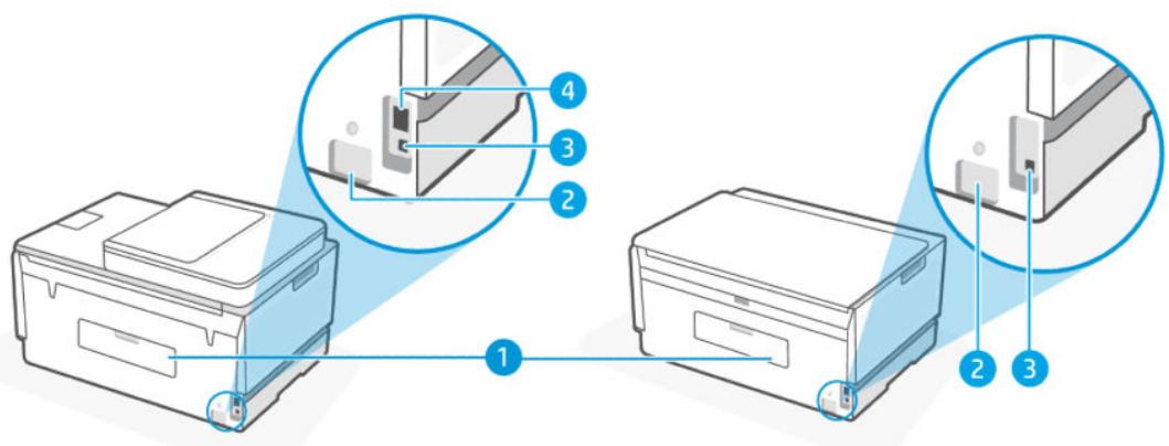 HP SMART TANK 7306 - Vue arrière de l'imprimante - 2