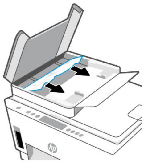 HP SMART TANK 7306 - Élimination d'un bourrage papier dans le chargeur de documents (certains modèles uniquement) - 3
