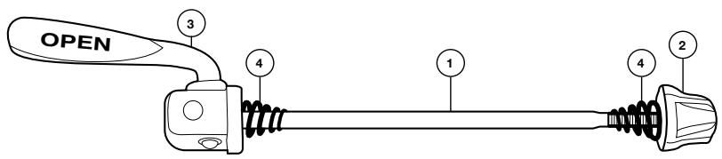 MOUSTACHE SAMEDI - QUICK RELEASE WHEEL AXLE - 1