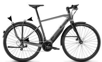 MOUSTACHE SAMEDI - Befestigungspunkte für Gepadträger: - 2