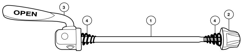 MOUSTACHE SAMEDI - Perno della ruota a sgancio rapido - 1