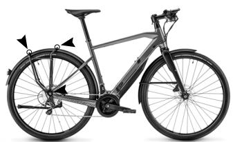 MOUSTACHE SAMEDI - Fixation points for luggage racks : - 2