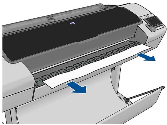 HP DESIGNJET Z5600 - Une bande reste dans le bac de sortie et entraine des bourrages - 1