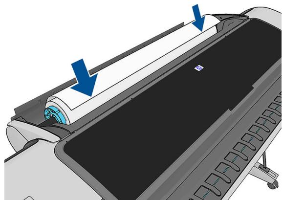 HP DESIGNJET Z5600 - Chargement d'un rouleau dans l'imprimante - 5